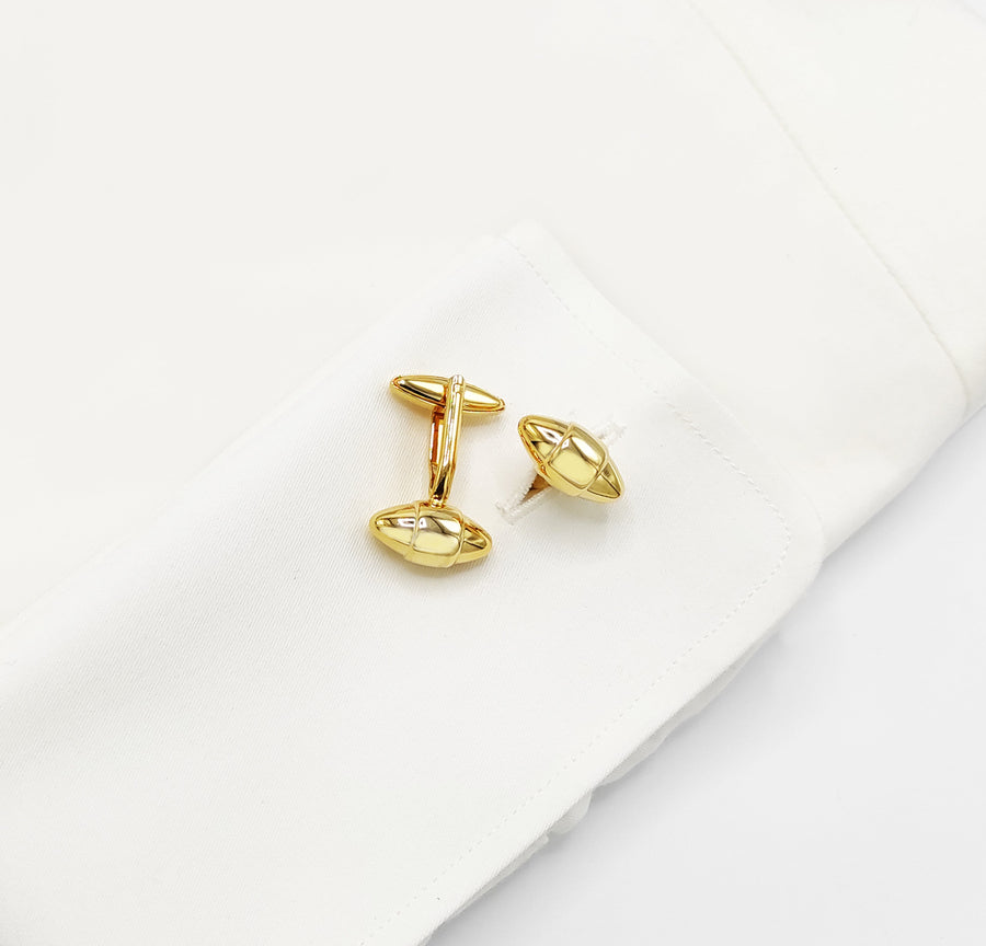 Mini Rugby – Golden Men's Cufflinks - Cufflinks | Monzoro Pakistan