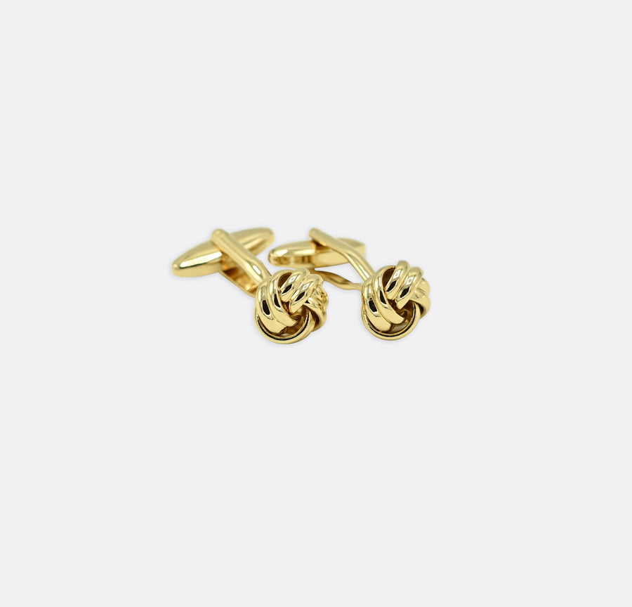 Mini Weave Knot - Golden Cufflinks - Cufflinks | Monzoro Pakistan