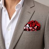 Missoula Museum pocket square — light jacket · wearing detail.