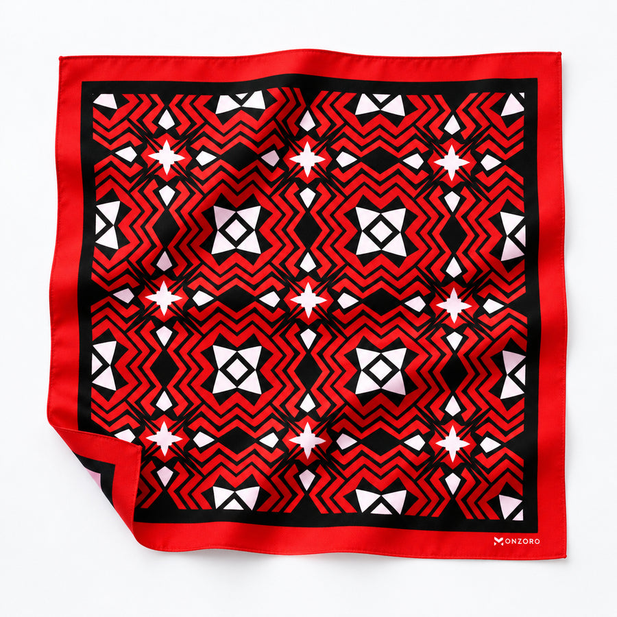 Missoula Museum pocket square — unfolded studio detail.