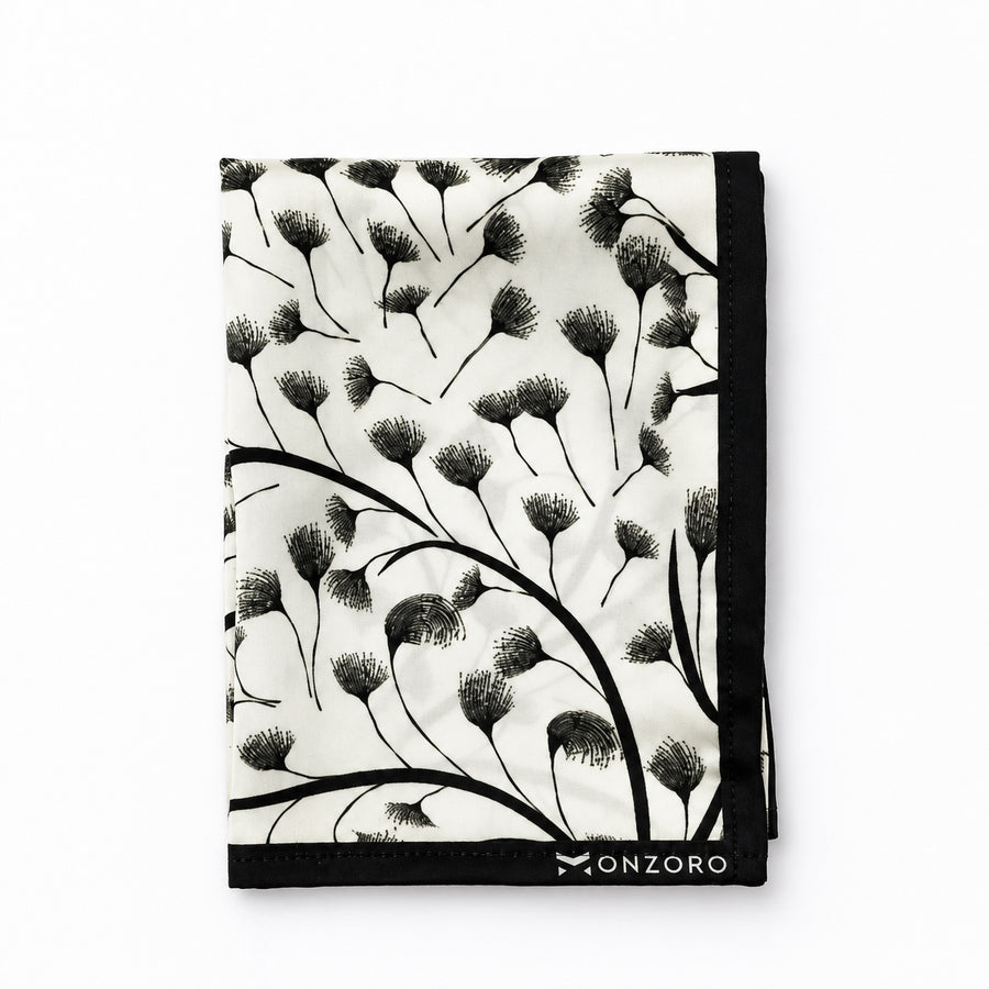 Modern Floral pocket square — folded product.