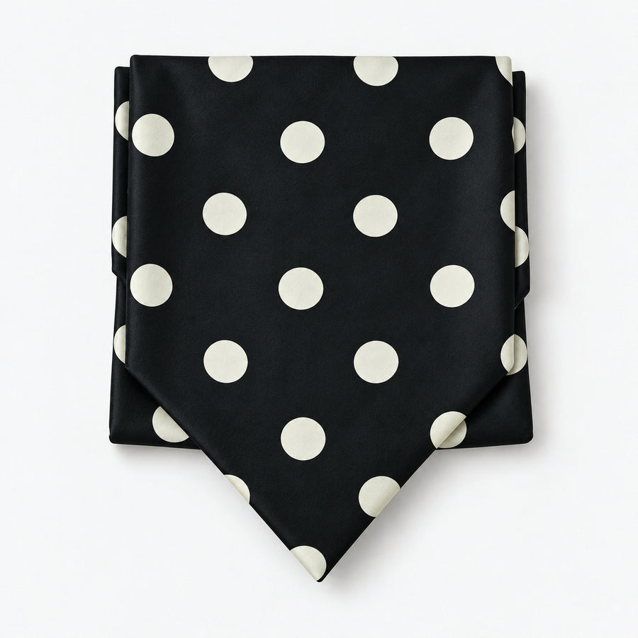 Circle Time Silk Ascot — Compact folded display