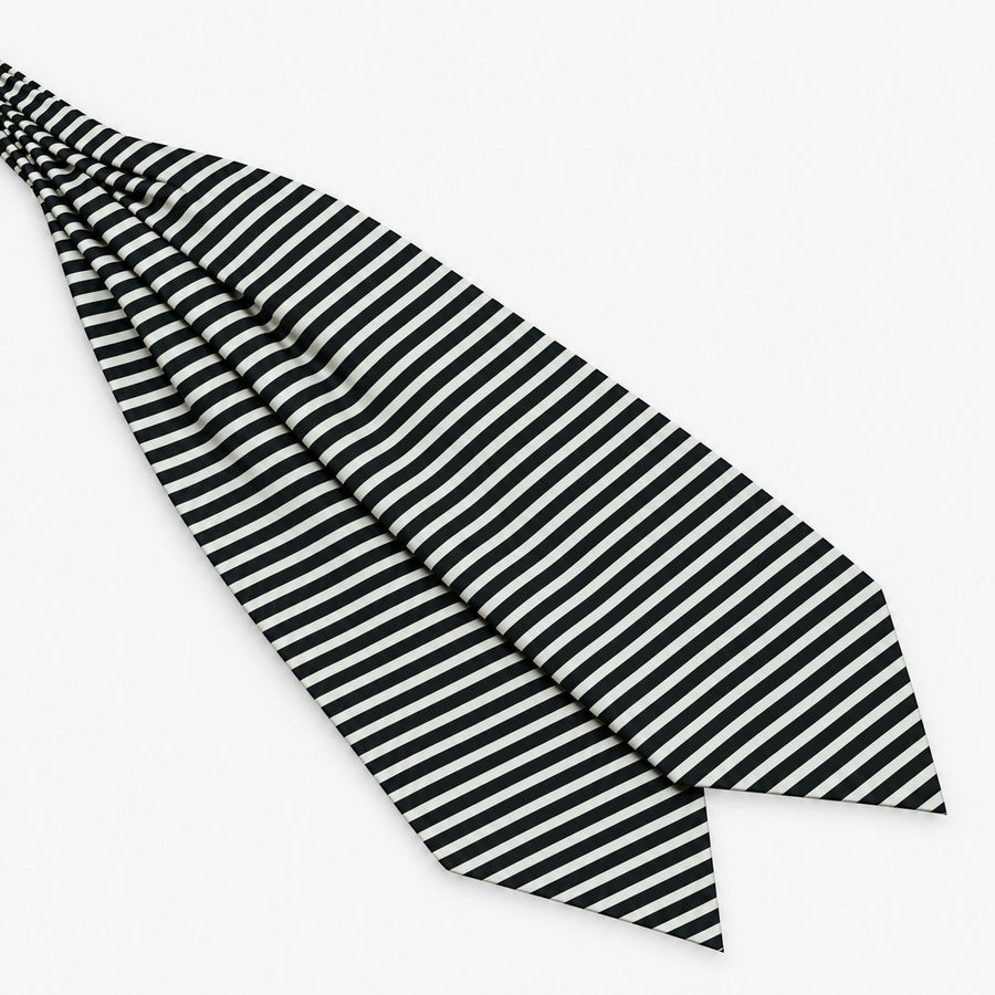 Retro Run Silk Ascot — Diagonal blade display