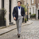 Royal Blue Silk Men Ascot — City walk
