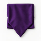 Royal Purple Men Silk Ascot — Compact folded display