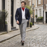Valentine Red Silk Men's Ascot — City walk