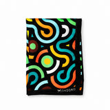 Multi Doodle Art pocket square — folded product.