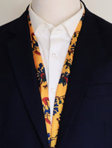 Mustard Paisley and Floral - Silk Men Scarves - Silk Scarves | Monzoro Pakistan