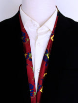 Maroon Paisley and Floral - Silk Men Scarves - Silk Scarves | Monzoro Pakistan
