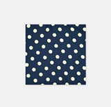 Navy Blue Polka Dots Medium - Silk Pocket Square - Pocket Squares | Monzoro Pakistan