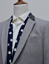 Navy Polka - Silk Men Scarves - Silk Scarves | Monzoro Pakistan