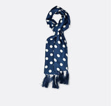 Navy Polka - Silk Men Scarves - Silk Scarves | Monzoro Pakistan