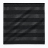 Noir Shadow Striped Silk Pocket Square — Unfolded studio detail