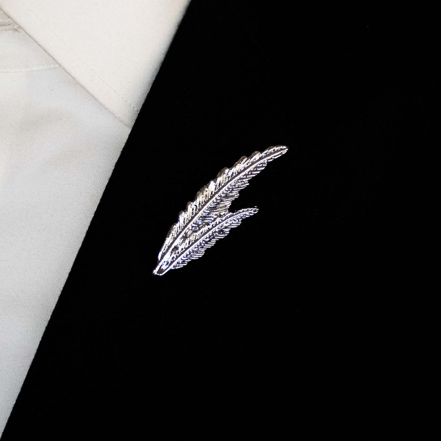 Pair Leaf – Silver Lapel Pins - Lapel Pins | Monzoro Pakistan