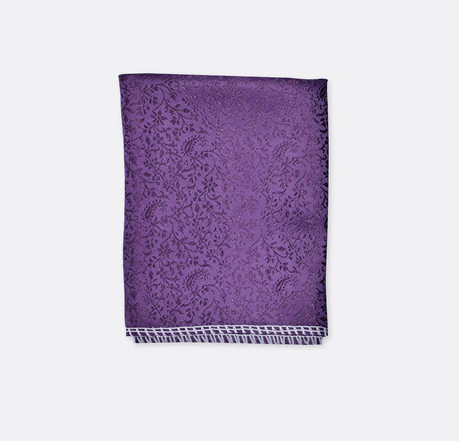 Paisley Purple Self Tie & Pocket Square Set - Combo Sets | Monzoro Pakistan