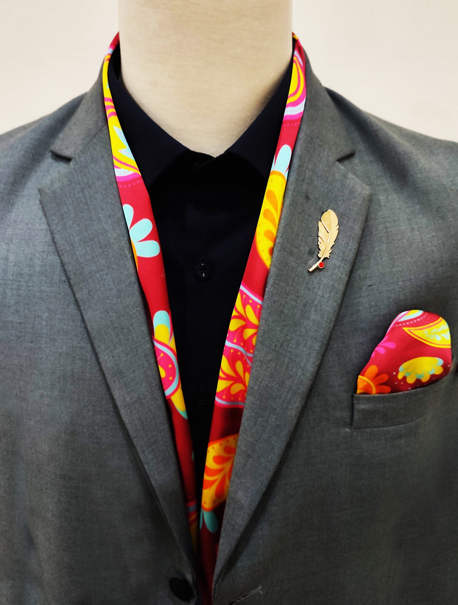 Paisley Shape Silk Men Scarves Set - Combo Sets | Monzoro Pakistan