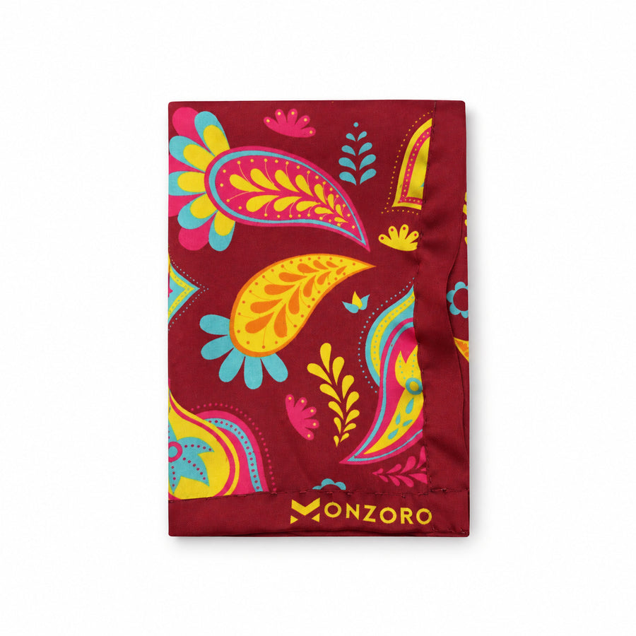 Paisley Shape pocket square — folded product.