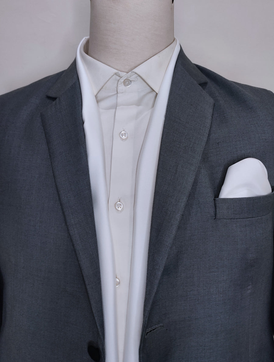 Pearl White Paradigm - Silk Scarf & Pocket Square Set - Combo Sets | Monzoro Pakistan