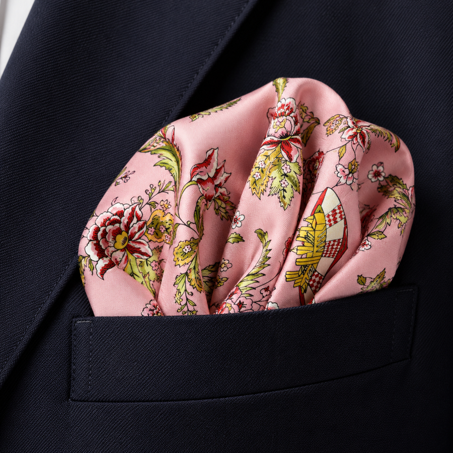Picnic Charms Silk Pocket Square