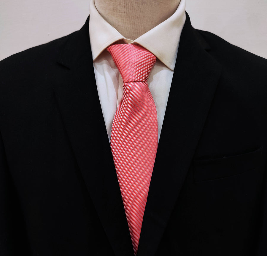 Pink Diagonal Striped Neck Ties - Neckties | Monzoro Pakistan