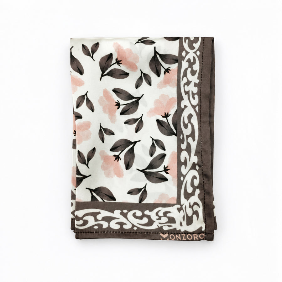 Pink and Grey pocket square — folded product.