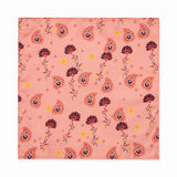 Pink Paisley Petals pocket square — full flat product.