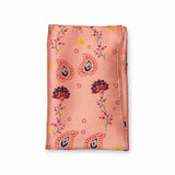 Pink Paisley Petals pocket square — folded product.
