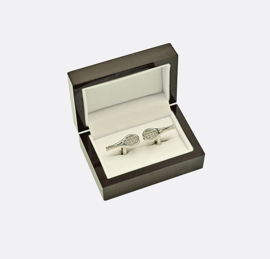 Play Tennis - Silver Cufflinks - Cufflinks | Monzoro Pakistan
