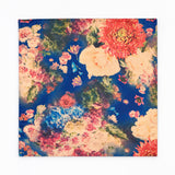 Sapphire Bouquet pocket square — full flat product.