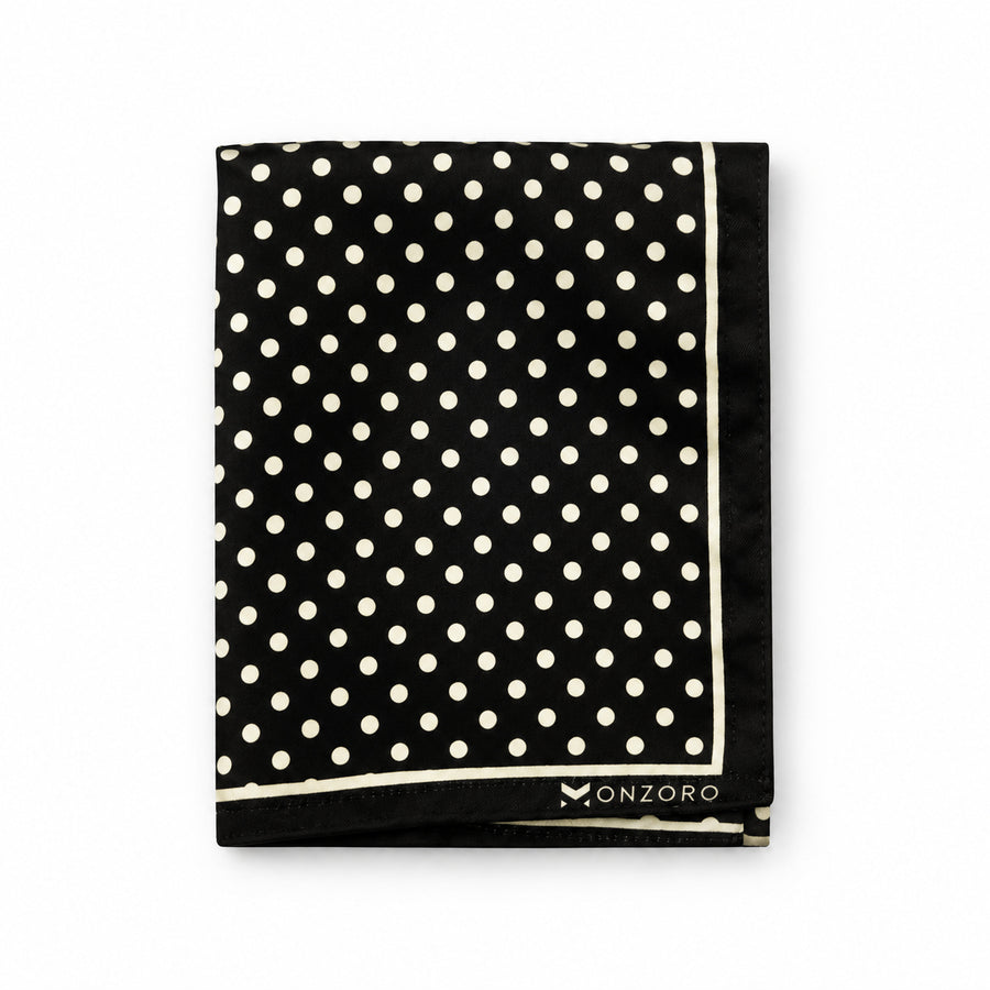 Point Black pocket square — folded product.