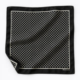 Point Black pocket square — unfolded studio detail.