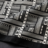 Rectangular Strips pocket square — fabric and design close-up.