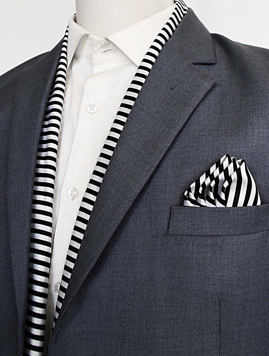 Retro Run Silk Scarf & Pocket Square Set - Combo Sets | Monzoro Pakistan
