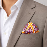 Retro Vintage pocket square — light jacket · wearing detail.