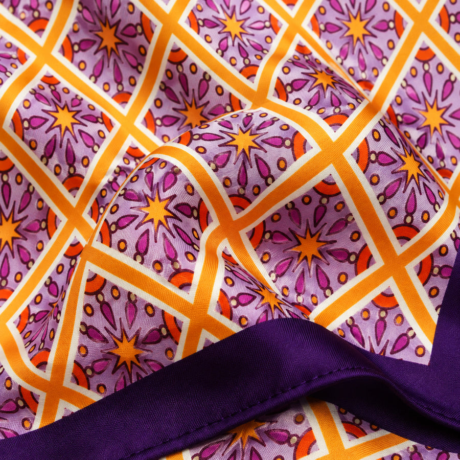 Retro Vintage pocket square — fabric and design close-up.