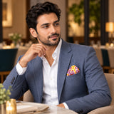 Retro Vintage pocket square — restaurant lifestyle.