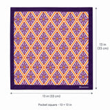 Retro Vintage pocket square — size guide.