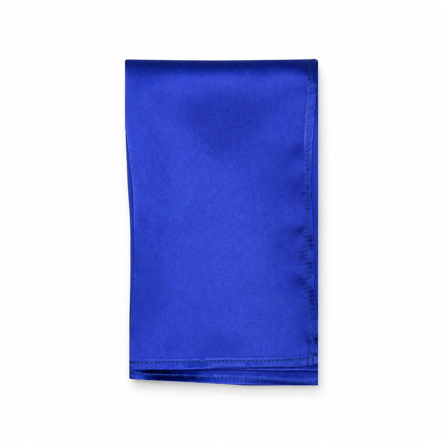 Royal Blue pocket square — folded product.
