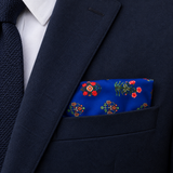 Royal Persian Floral Silk Pocket Square