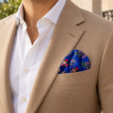 Royal Persian Floral Silk Pocket Square
