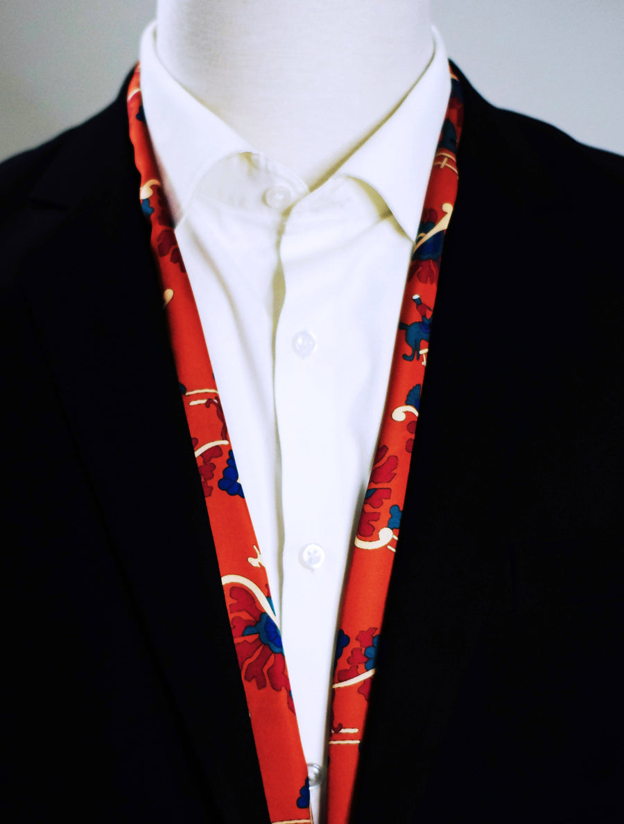 Rust Paisley and Floral - Silk Men Scarves - Silk Scarves | Monzoro Pakistan