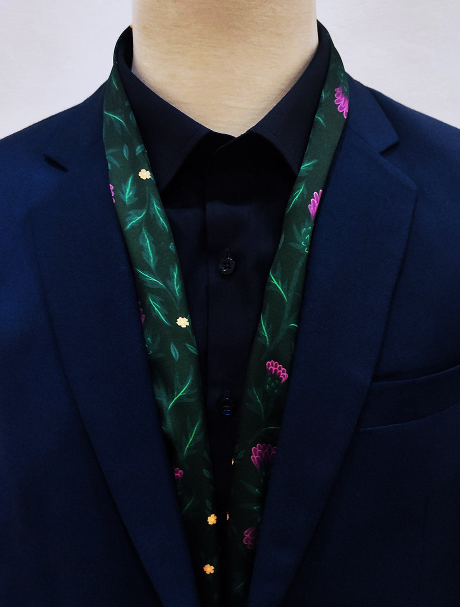 Scottish Thirstle Vector Art - Silk Men Scarves - Silk Scarves | Monzoro Pakistan