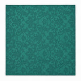 Sea Green Scroll Damask Silk Pocket Square — Full flat product