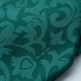 Sea Green Scroll Damask Silk Tie — Woven scroll macro