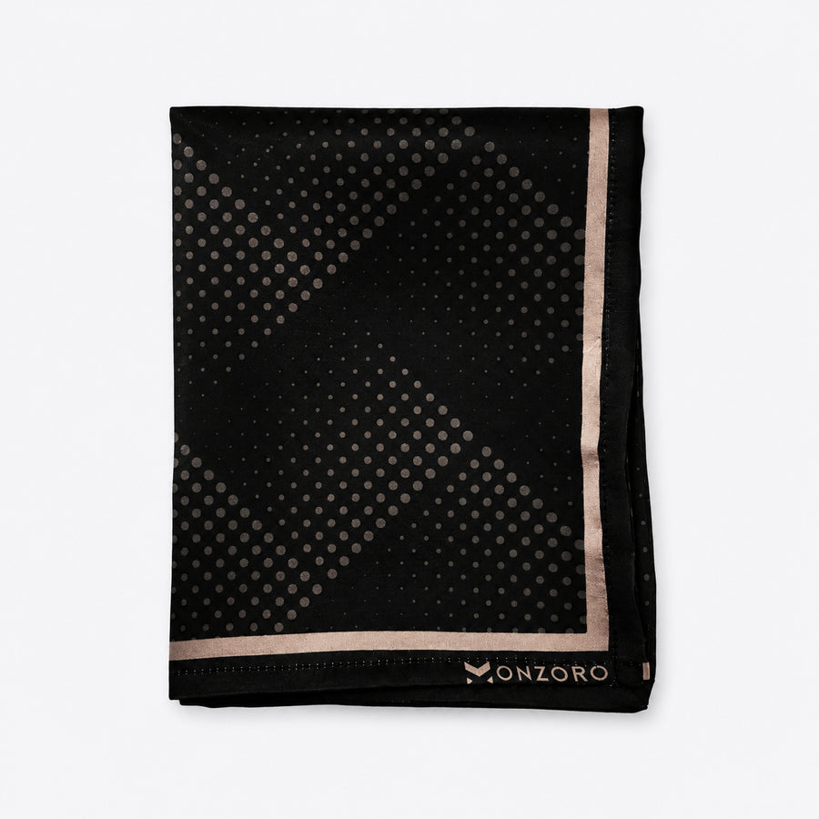 Seamless Geometric Dotted pocket square — folded product.