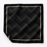 Seamless Geometric Dotted pocket square — unfolded studio detail.