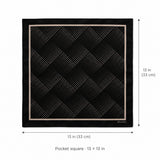 Seamless Geometric Dotted pocket square — size guide.