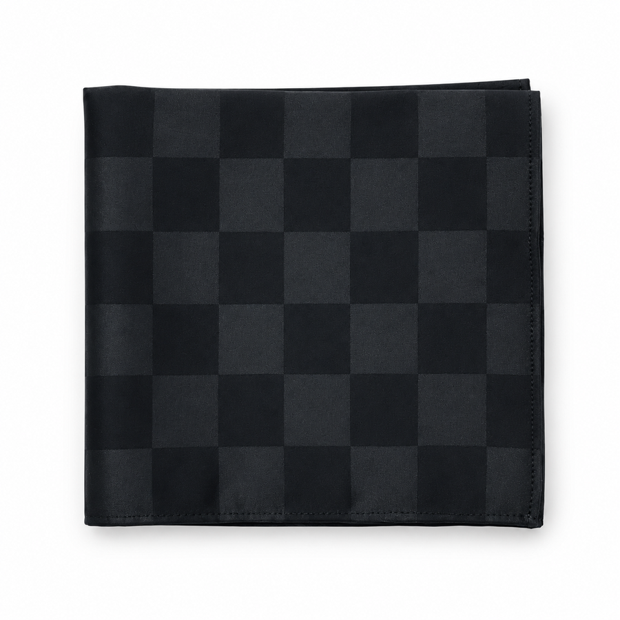 Shadow Checkerboard Silk Pocket Square — product photograph 10