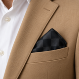 Shadow Checkerboard Silk Pocket Square — product photograph 1