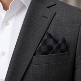 Shadow Checkerboard Silk Pocket Square — product photograph 3